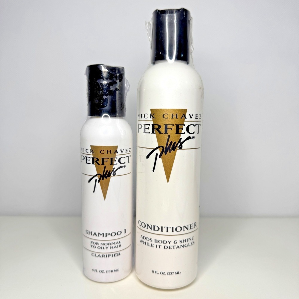 NICK CHAVEZ Perfect Plus New Sealed Shampoo 1 4oz & Conditioner Body & Shine 8oz